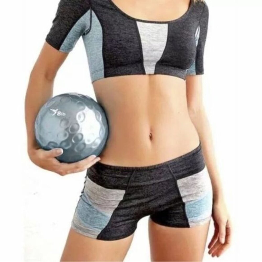 NWT Free People Movement Color Block 2 Piece Set Crop Top & Shorts - Picture 2 of 12